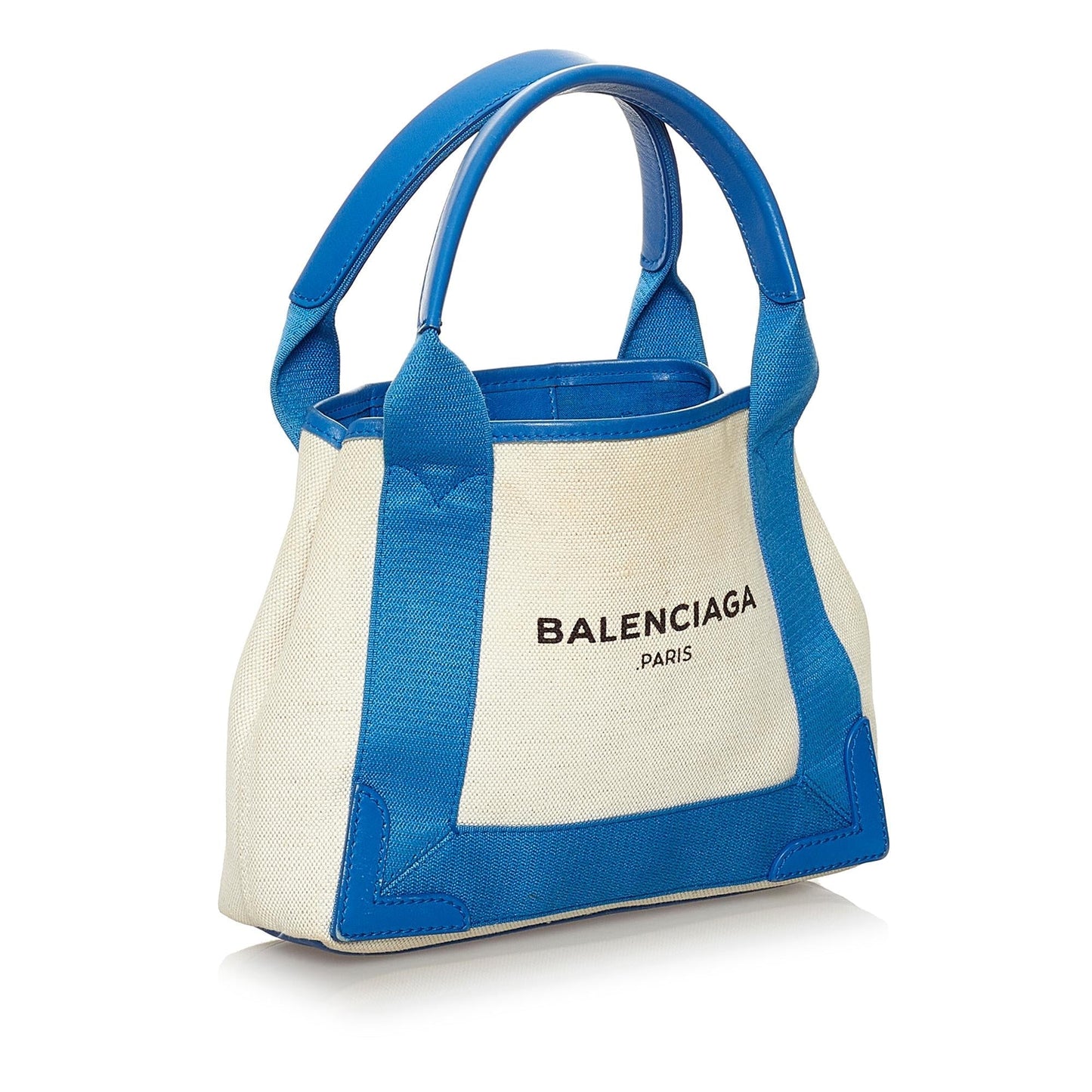 Luxury Balenciaga Trending 2026 Navy Cabas XS Canvas Satchel (SHG-37718)