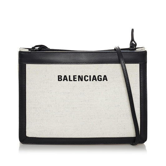 Luxury Balenciaga Trending 2026 Navy Pochette S Canvas Crossbody Bag (SHG-29713)