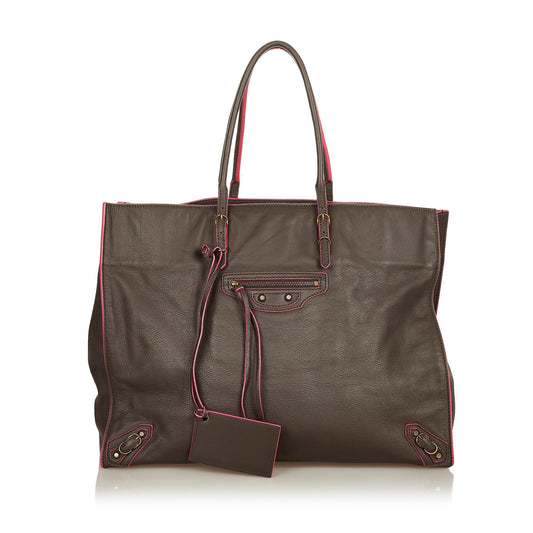 Luxury Balenciaga Trending 2026 Papier A4 Leather Zip-Around Tote (SHG-26450)