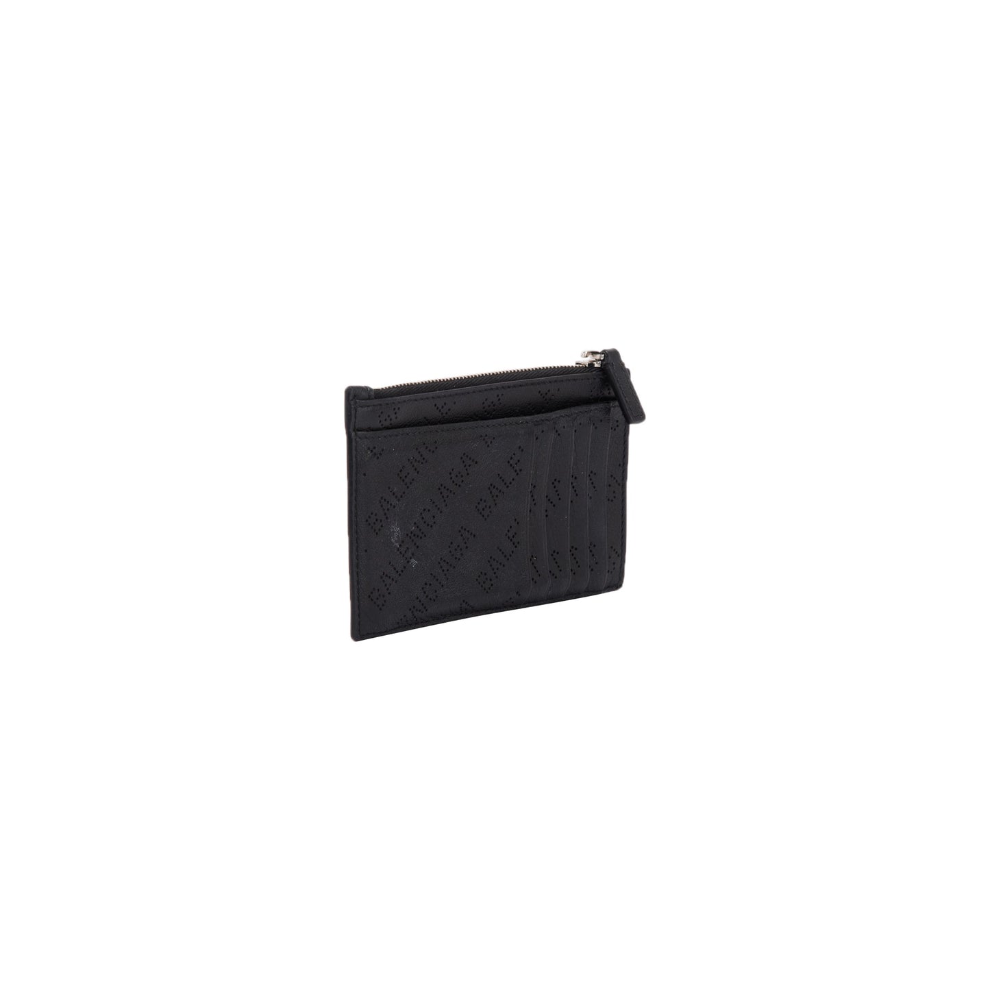Balenciaga Perforated Leather Coin and Card Holder
