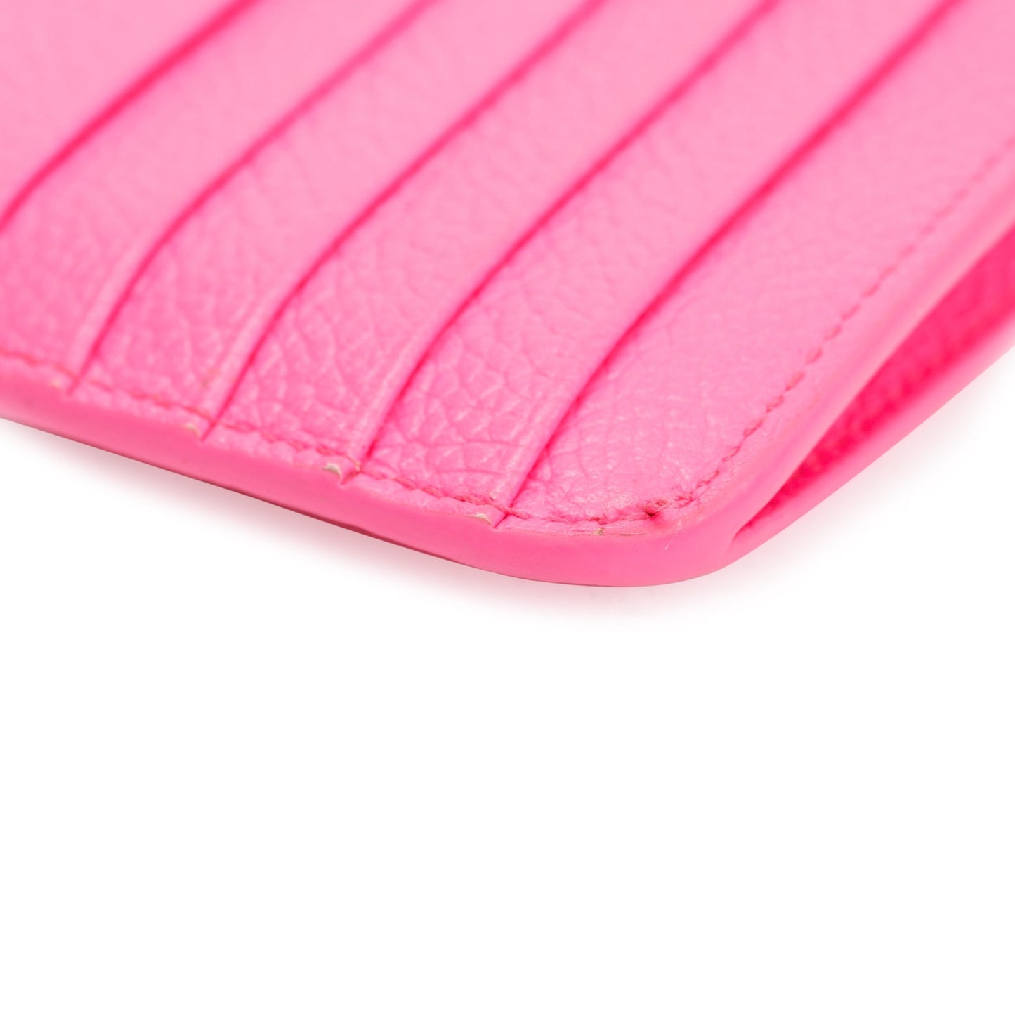 Balenciaga Pink Calfskin Leather Large Long Coin and Card Holder