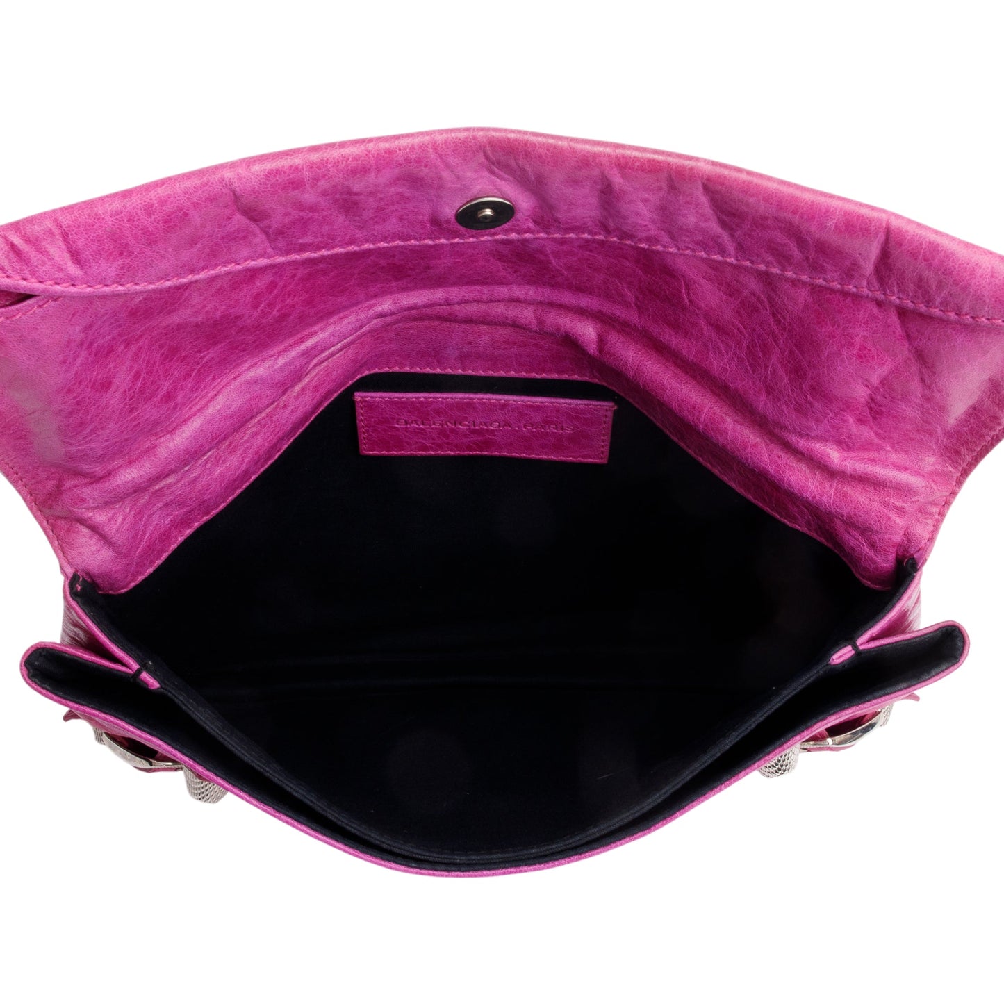 Balenciaga Purple Agneau Motocross Giant 21 Envelope Clutch