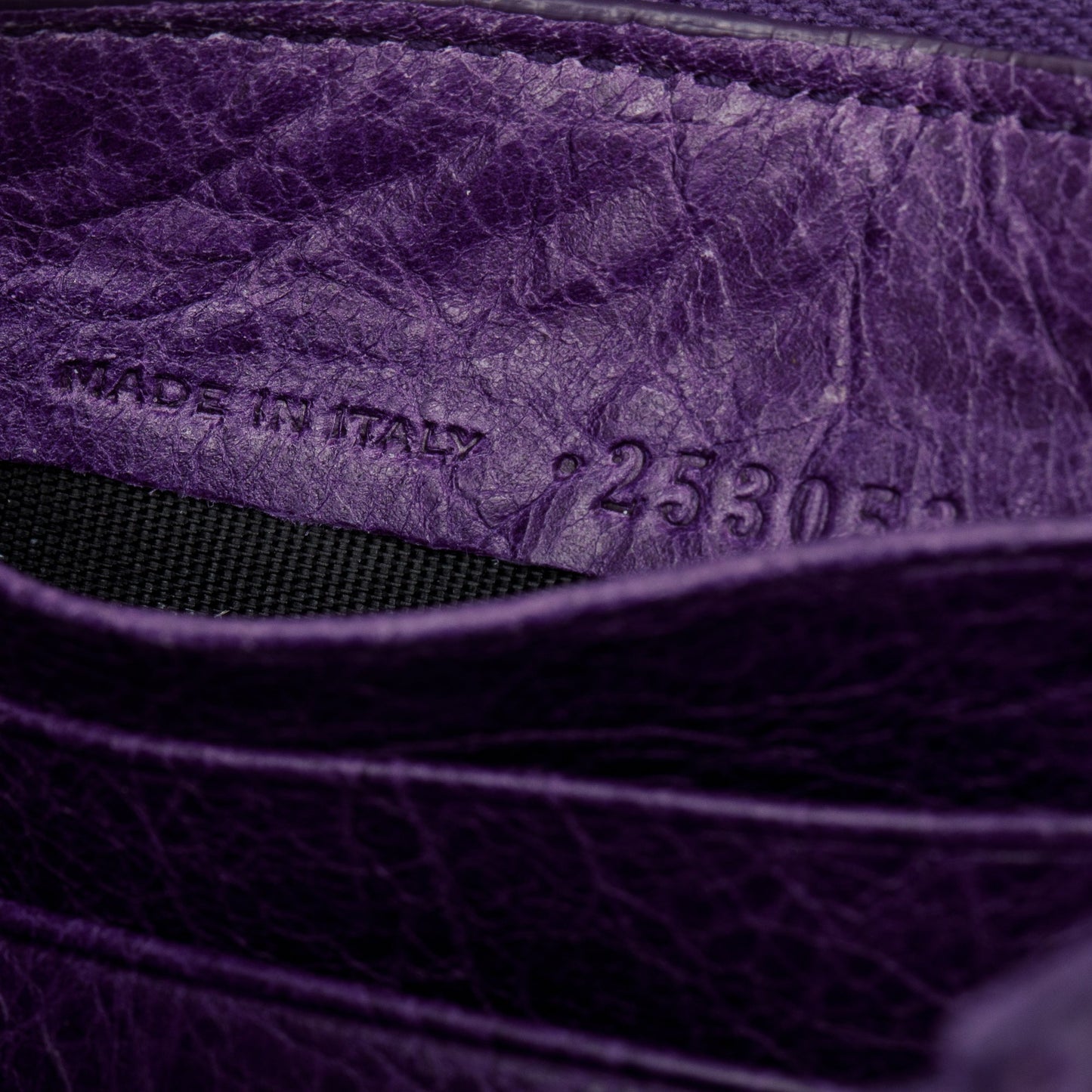 Balenciaga Purple Leather Continental Wallet