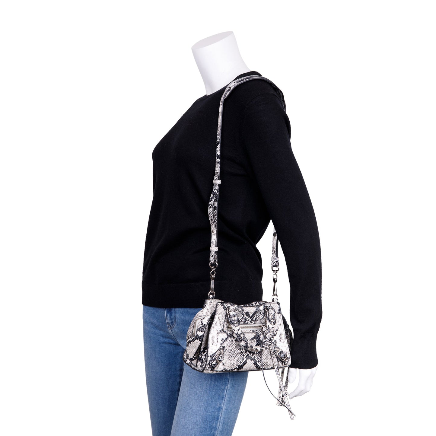 Balenciaga Python Embossed Neo Classic Mini City Bag