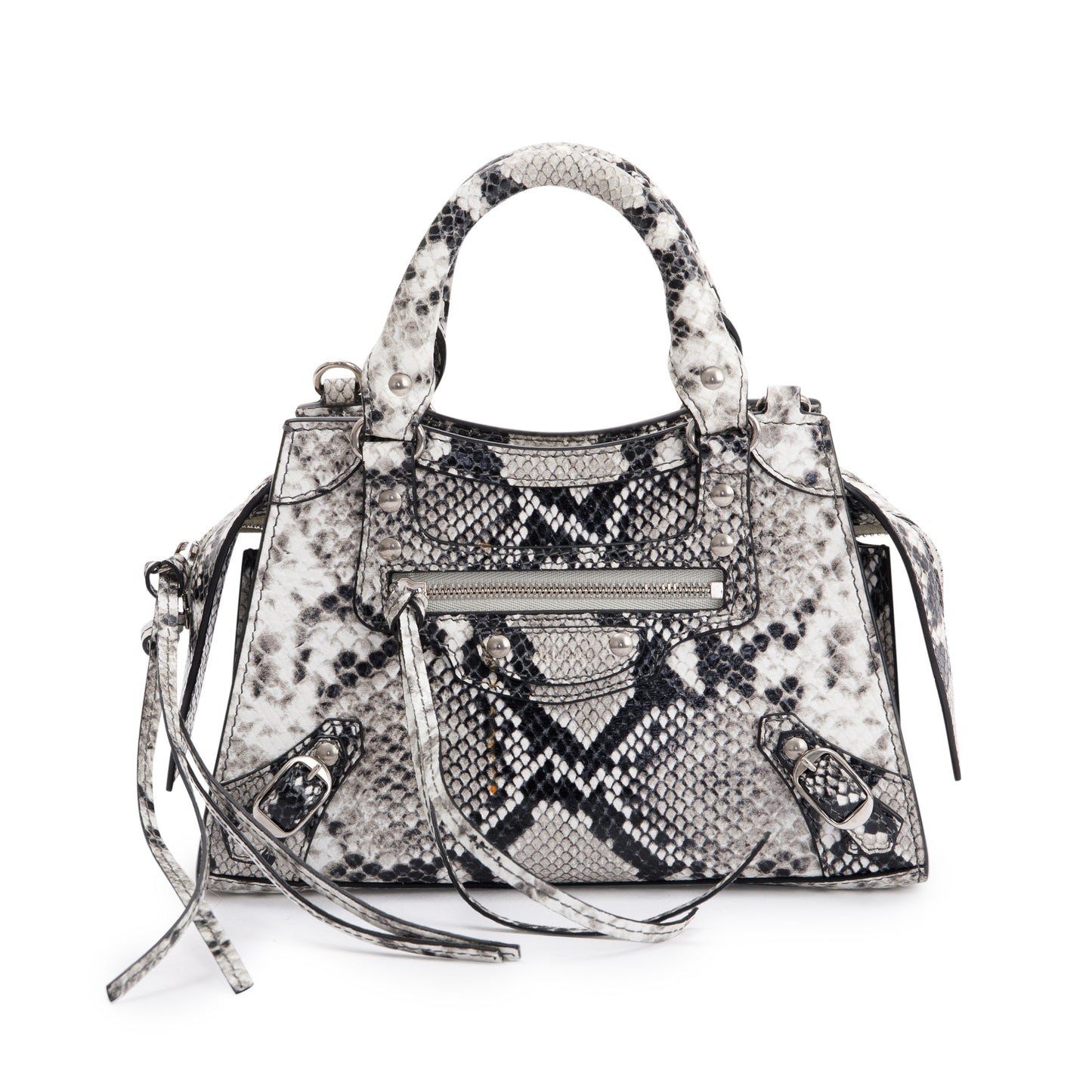 Balenciaga Python Embossed Neo Classic Mini City Bag