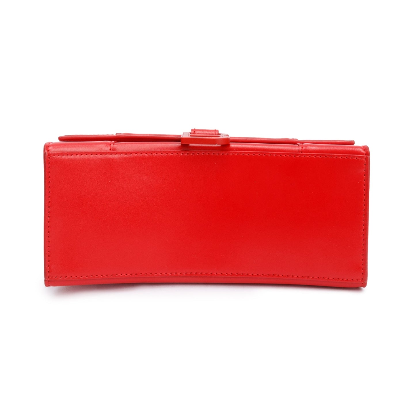 Balenciaga Red Smooth Leather Small Hourglass Top Handle Bag