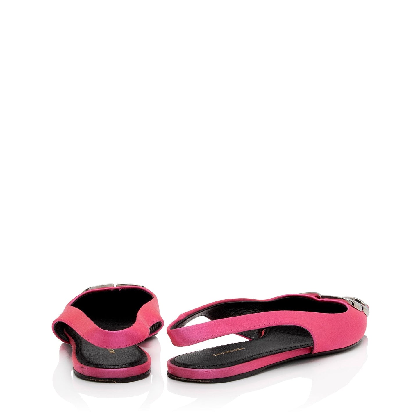Luxury Balenciaga Trending 2026 Satin BB Knife Slingback Flats - Size 6 / 36 (SHF-pCDQ06)