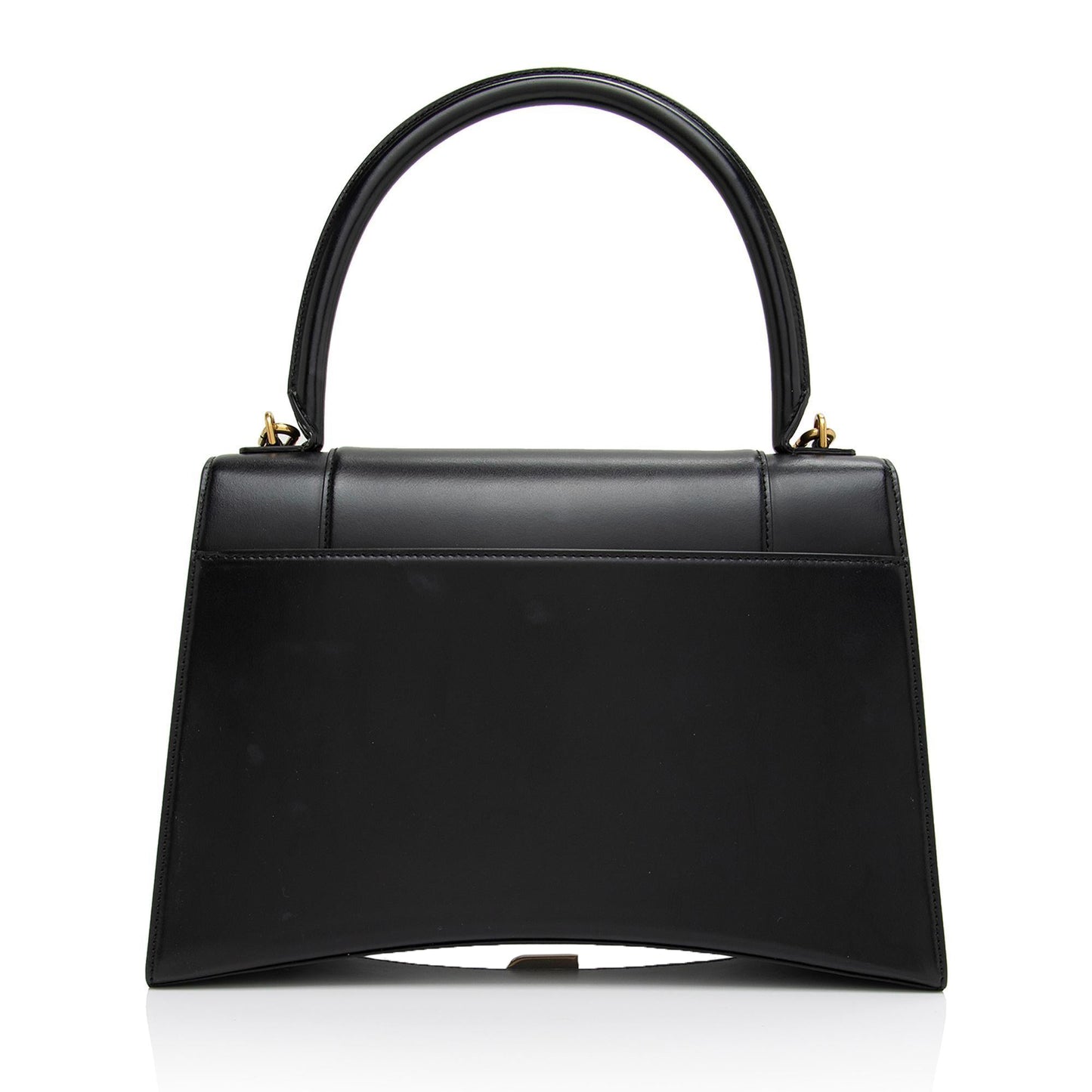 Luxury Balenciaga Trending 2026 Shiny Calfskin Hourglass Medium Satchel (SHF-T4GYIa)