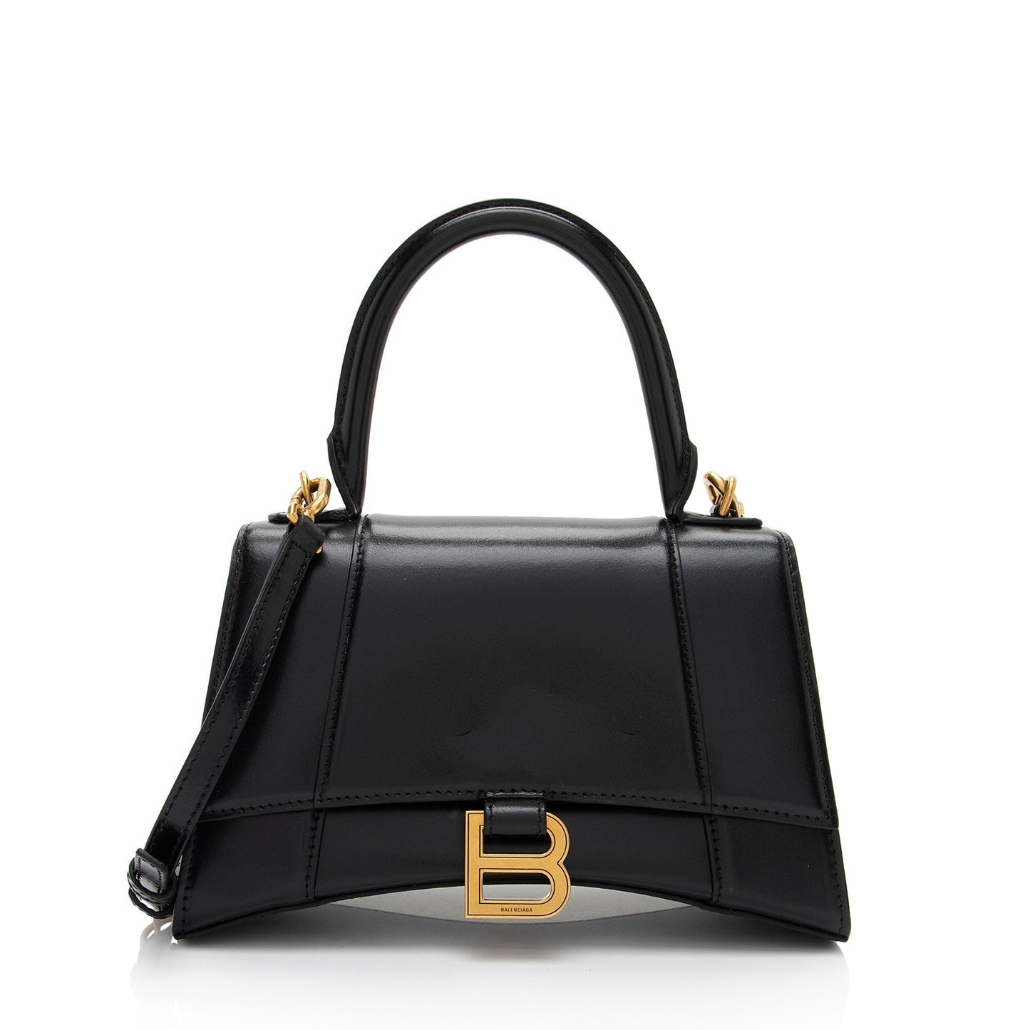 Luxury Balenciaga Trending 2026 Shiny Calfskin Hourglass Small Top Handle (SHF-9h44a6)