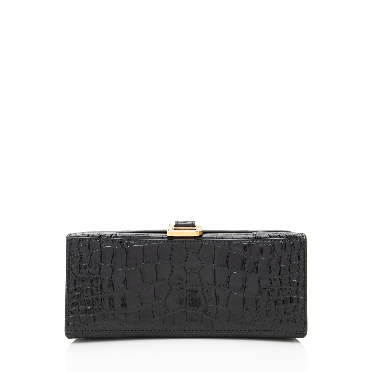 Luxury Balenciaga Trending 2026 Shiny Croc Embossed Calfskin Hourglass Small Top Handle (SHF-4EXjgI)