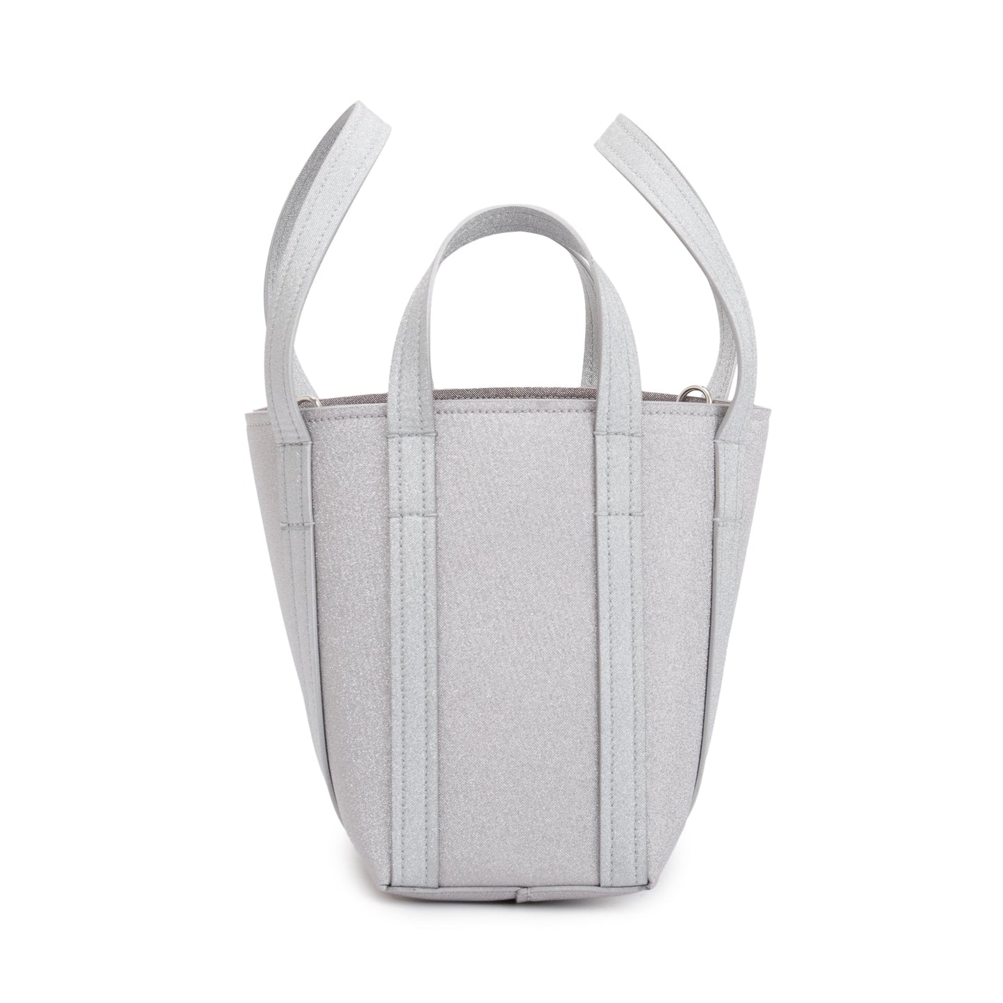 Balenciaga Silver Sparkling Fabric Everyday XS North-South Tote