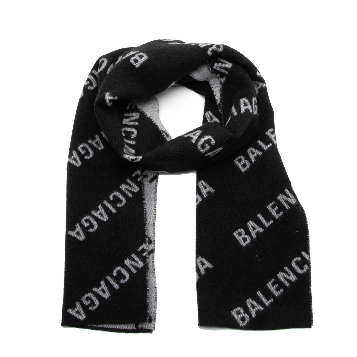 Luxury Balenciaga Trending 2026 Wool Allover Logo Scarf (SHF-23945)