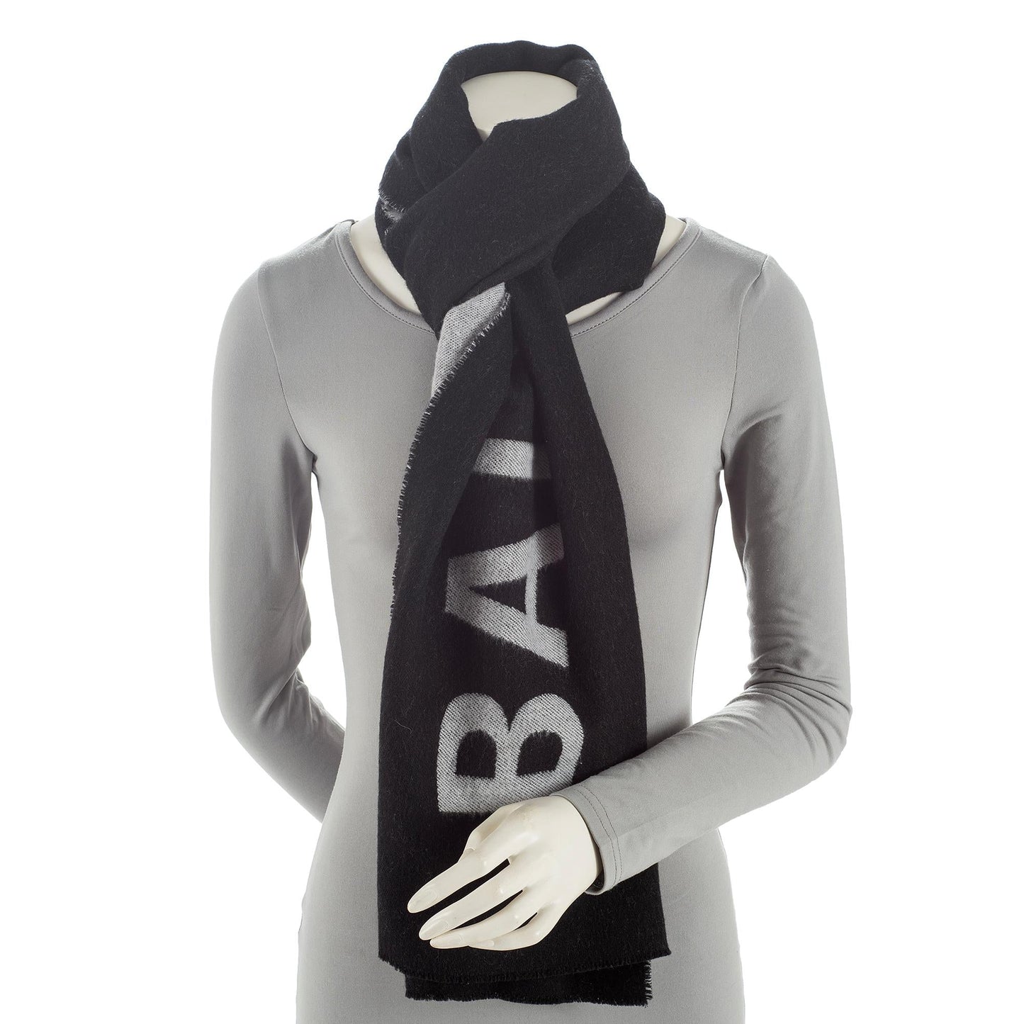 Luxury Balenciaga Trending 2026 Wool Logo Macro Scarf (SHF-23033)