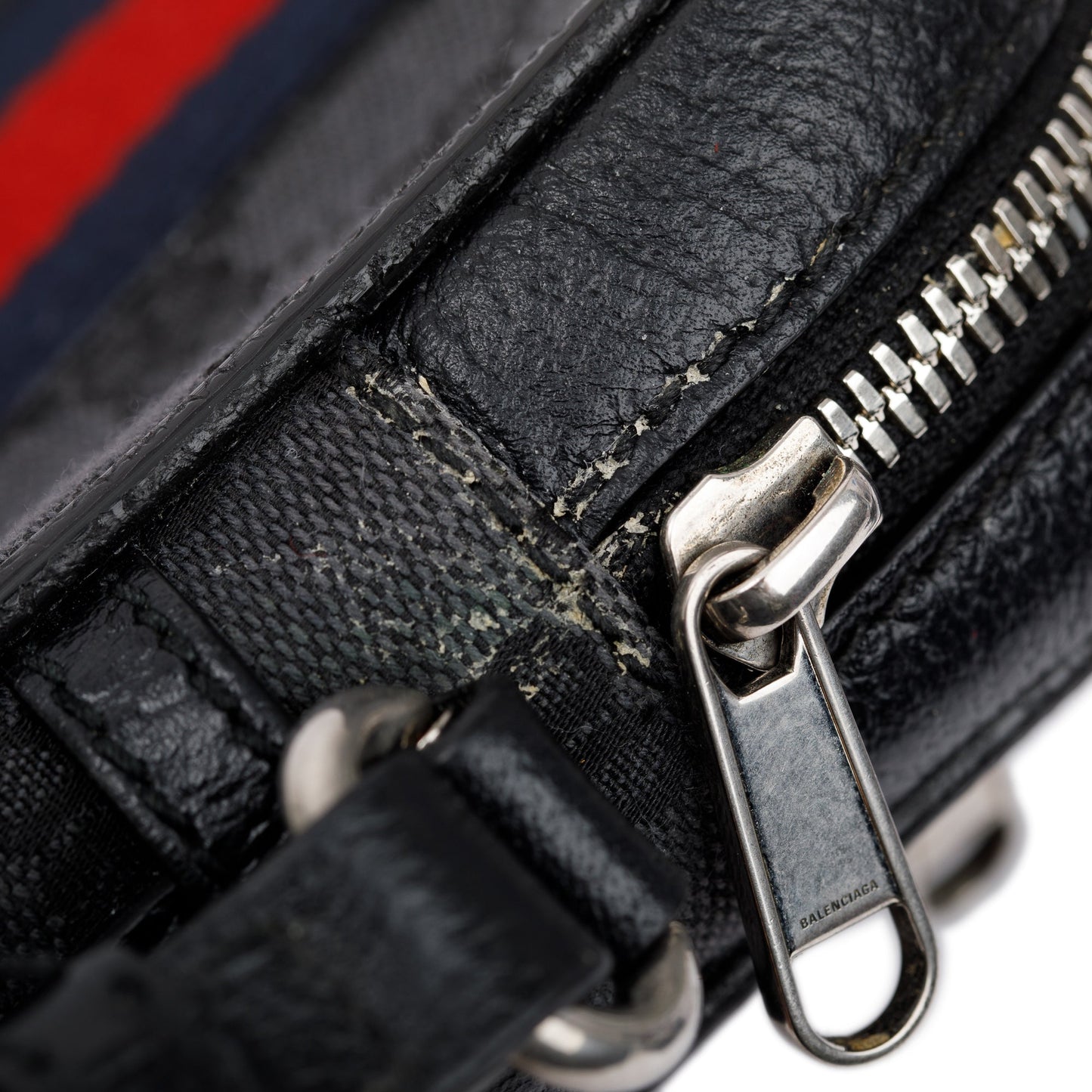 Balenciaga X Gucci The Hacker Project Black BB Supreme Canvas Web Mini Crossbody Bag