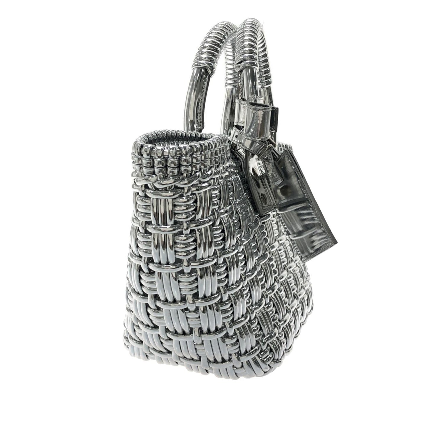 Luxury Balenciaga Trending 2026 XS Mettalic Woven Bistrot Panier Tote (SHG-iHAY00)