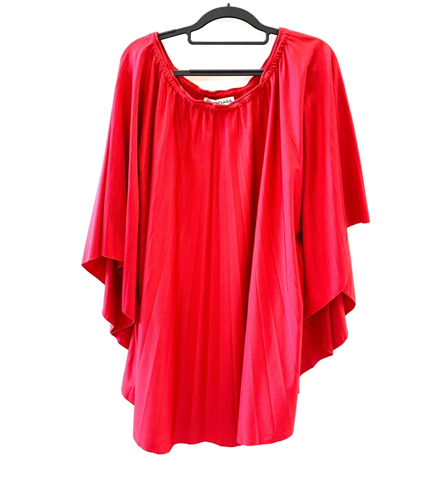 BALENCIAGA RED PONCHO TOP