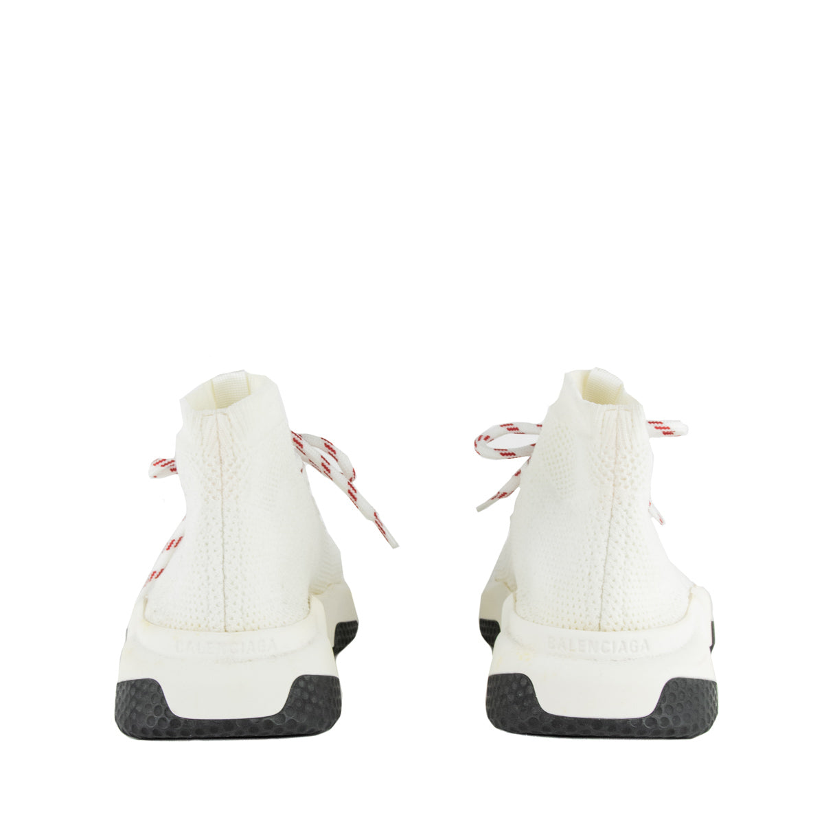 Luxury Balenciaga Trending 2026 White Lace Up Speed Trainer Sock Sneakers Size US 9 | EU 39