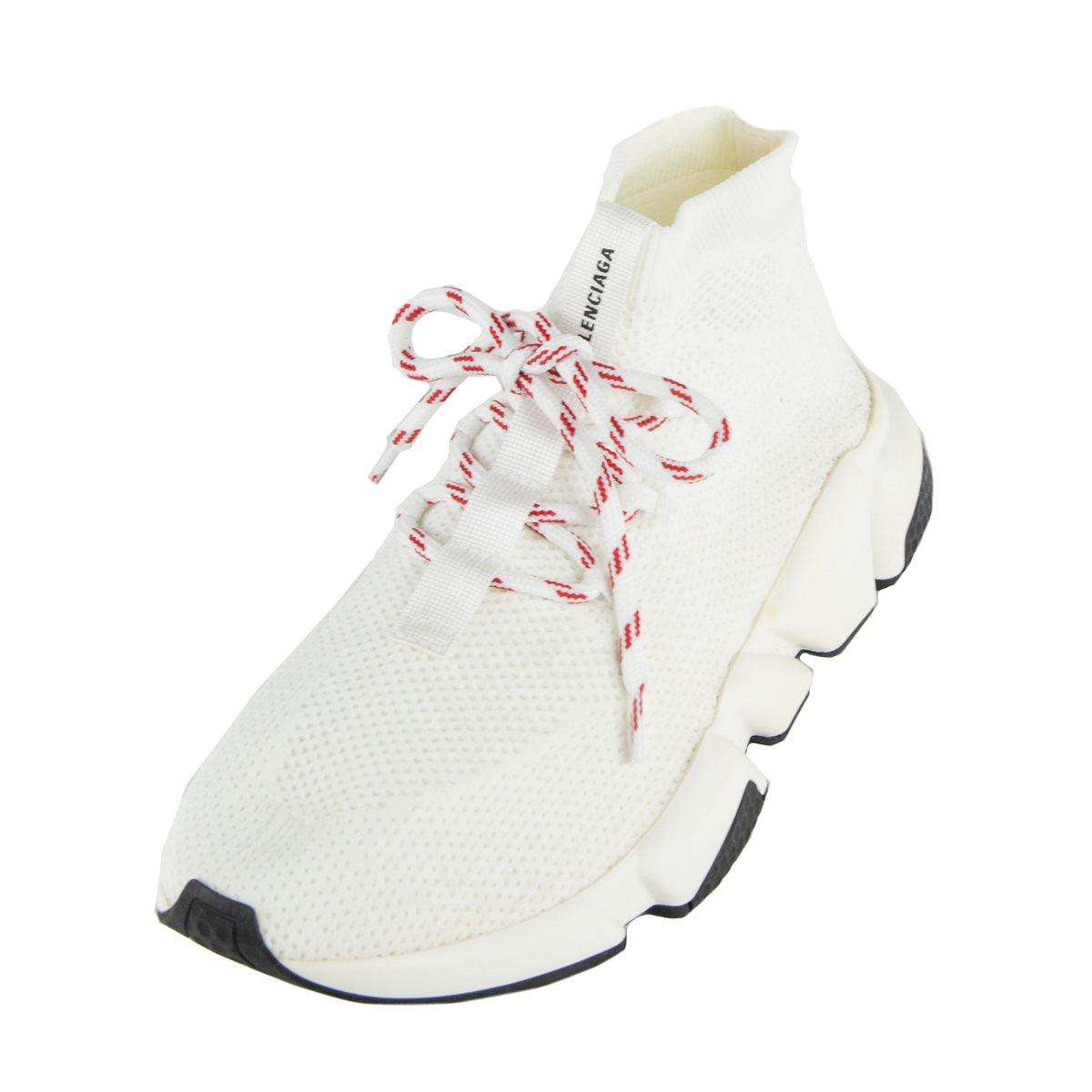 Luxury Balenciaga Trending 2026 White Lace Up Speed Trainer Sock Sneakers Size US 9 | EU 39