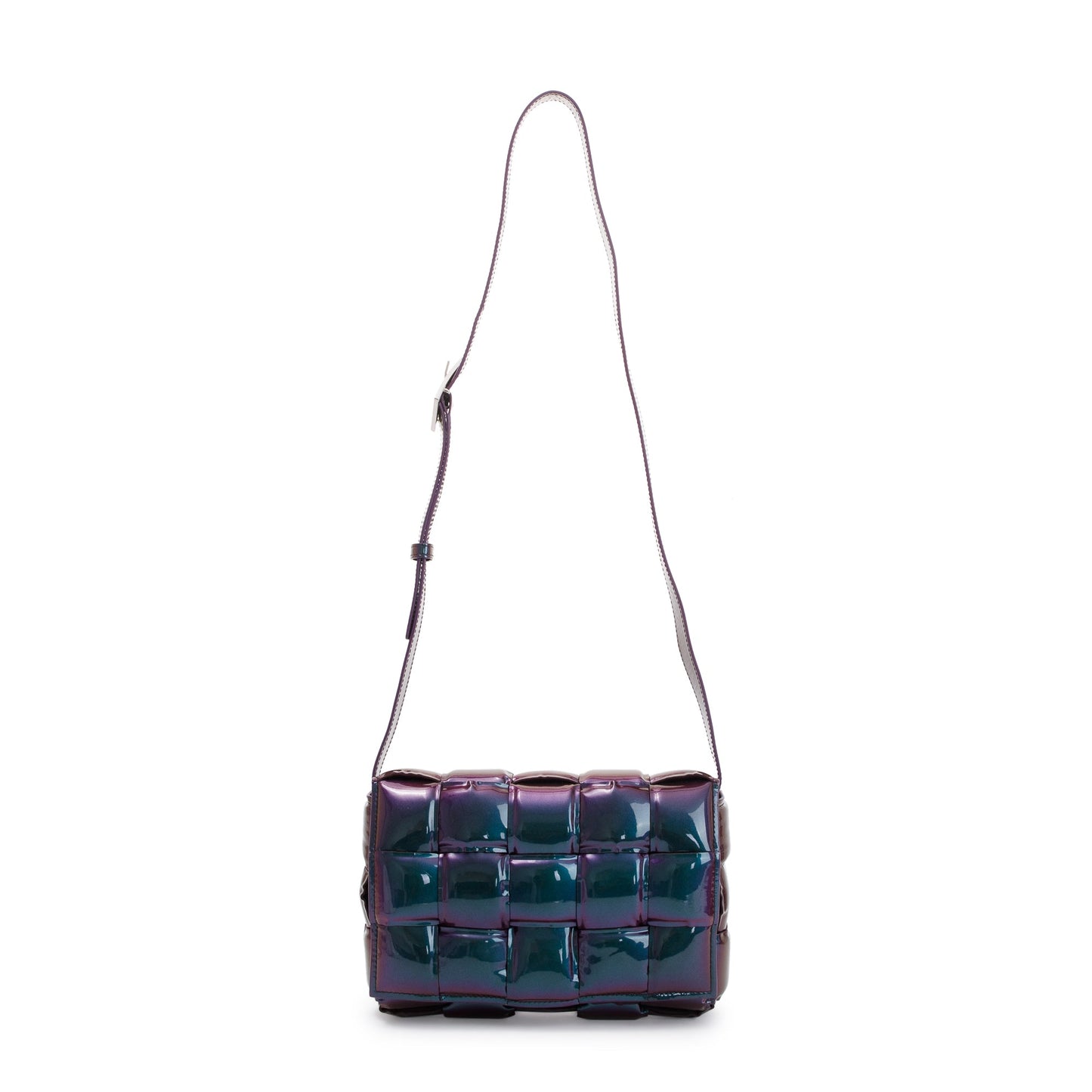 Bottega Veneta 2026 Holographic Glossy Nail Polish Nappa Intrecciato Padded Cassette Bag