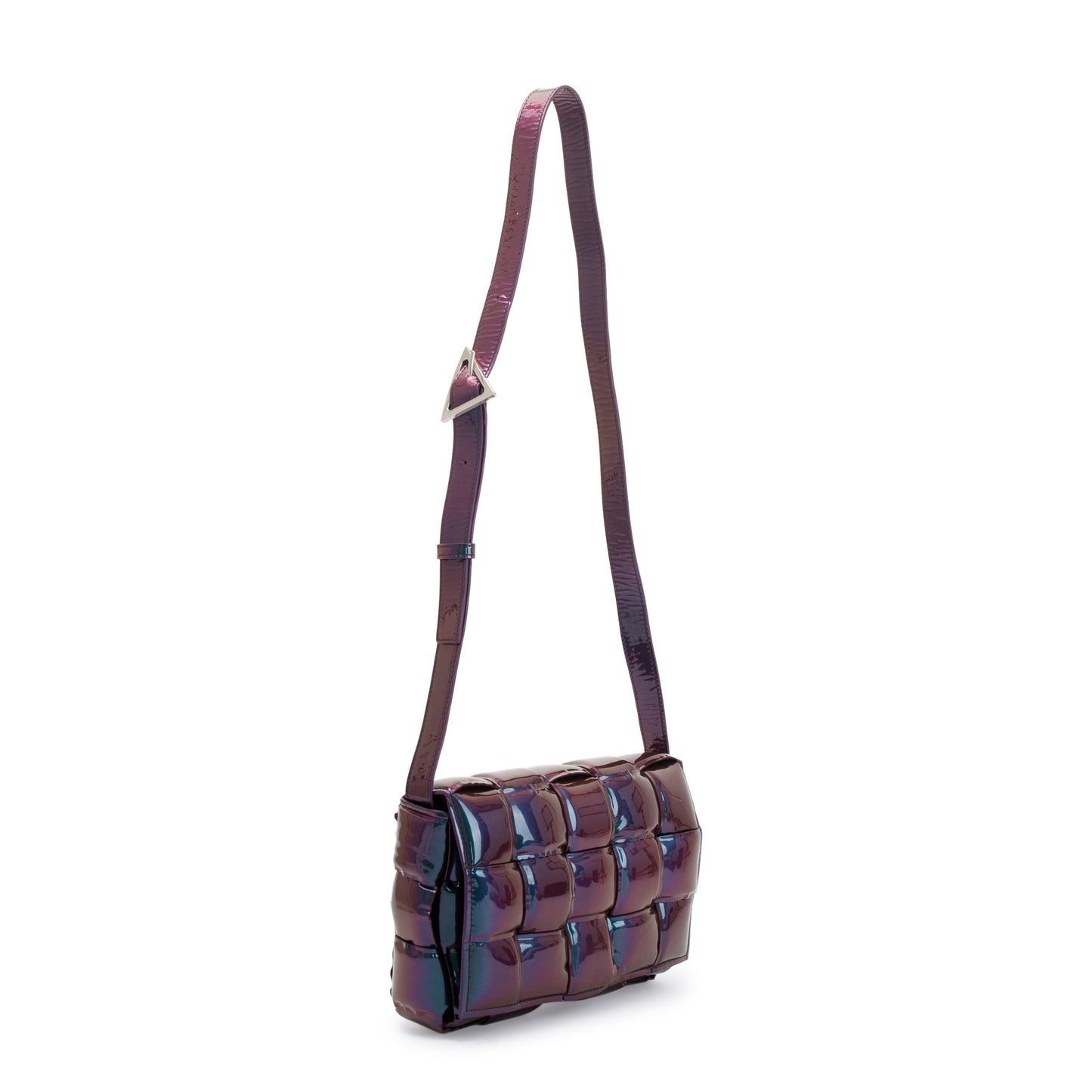Bottega Veneta 2026 Holographic Glossy Nail Polish Nappa Intrecciato Padded Cassette Bag