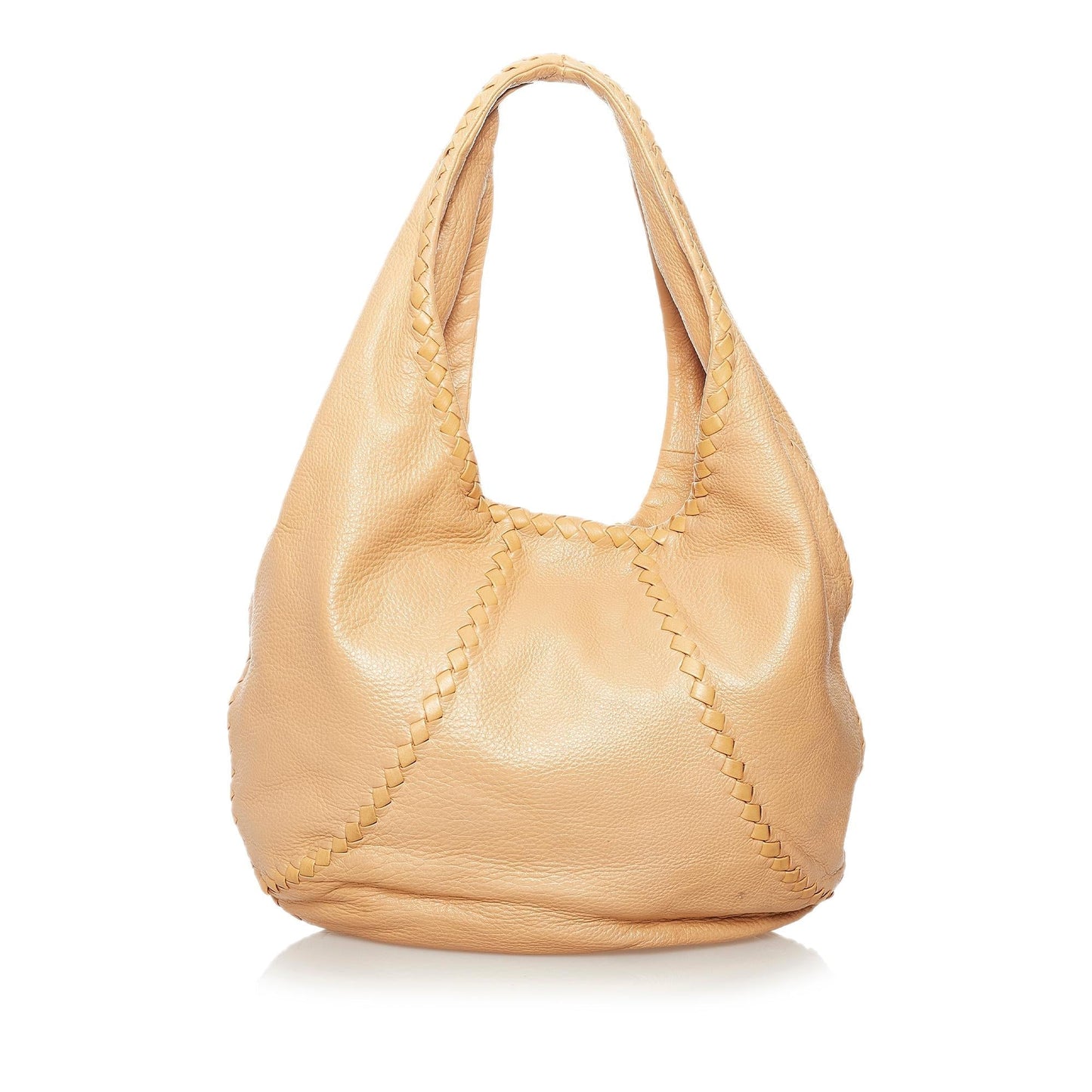 Luxury Bottega Veneta Baseball Leather Hobo Bag (SHG-31411)