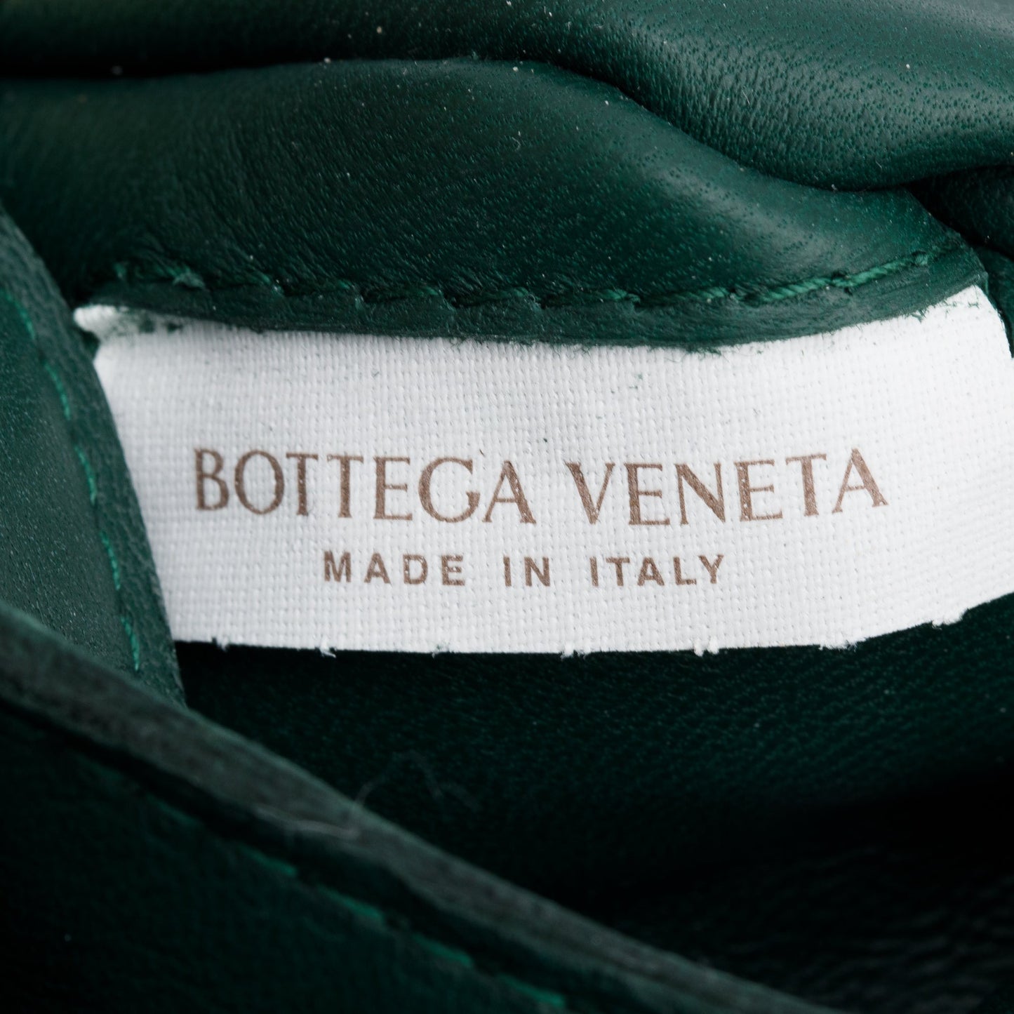 Bottega Veneta Green Intrecciato Lambskin Leather Classic Cassette Bag