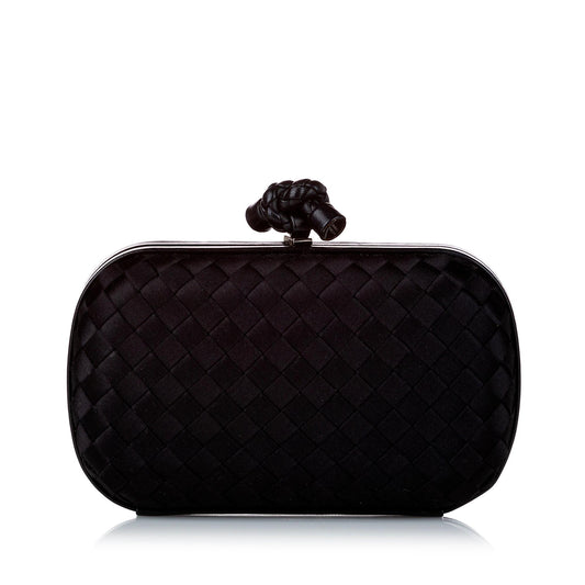 Luxury Bottega Veneta Intrecciato Knot Silk Clutch Bag (SHG-29344)