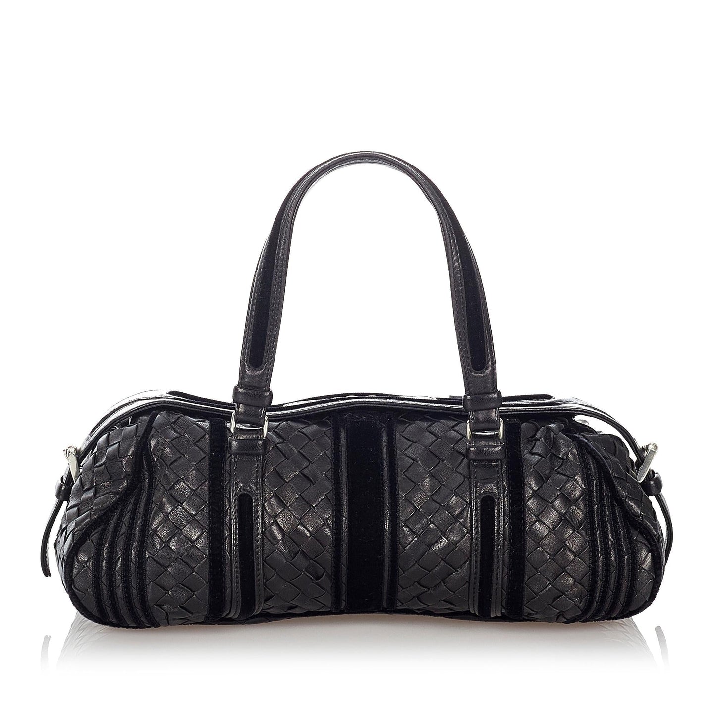 Luxury Bottega Veneta Intrecciato Leather Boston Bag (SHG-27192)