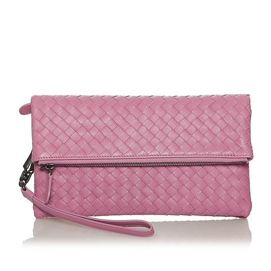 Luxury Bottega Veneta Intrecciato Leather Clutch Bag (SHG-28567)