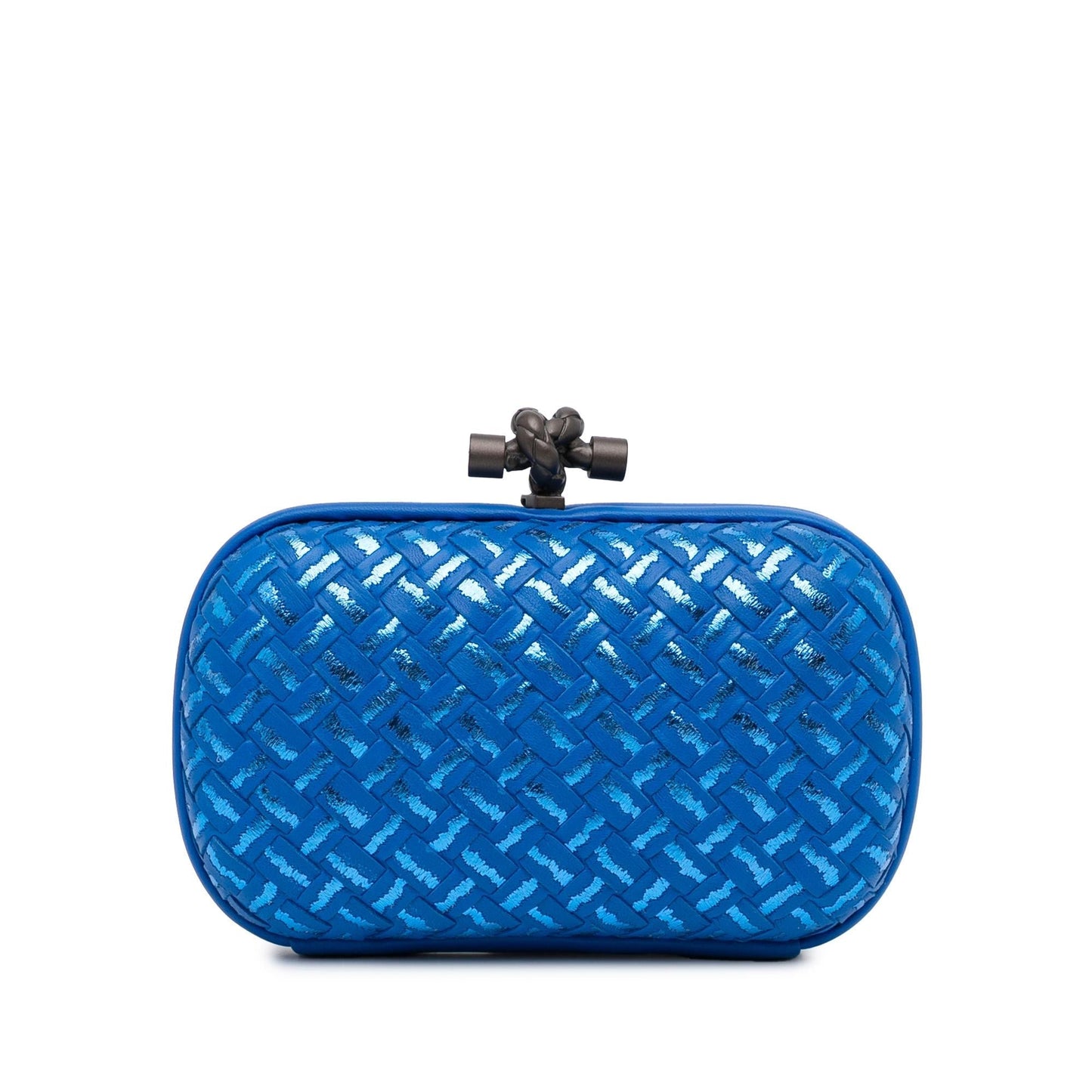 Luxury Bottega Veneta Intrecciato Leather Knot Clutch (SHG-EMGJnc)