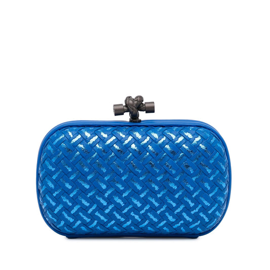 Luxury Bottega Veneta Intrecciato Leather Knot Clutch (SHG-EMGJnc)
