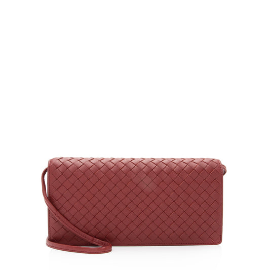 Luxury Bottega Veneta Intrecciato Nappa Flap Clutch (SHF-tEWJJp)