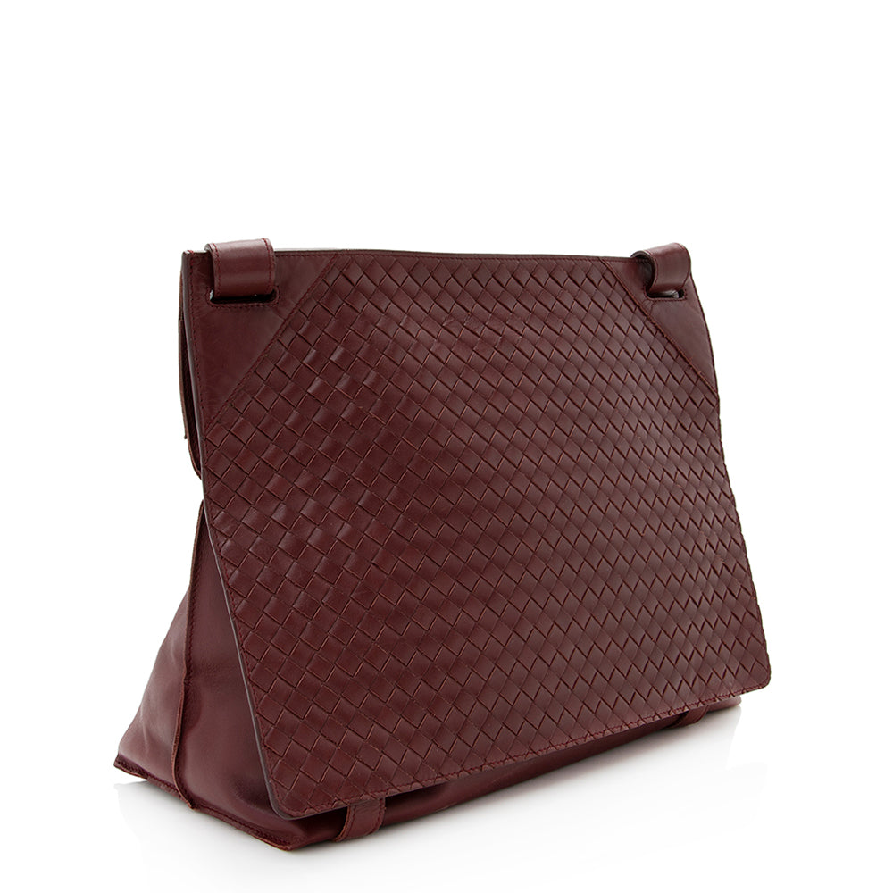 Luxury Bottega Veneta Intrecciato Nappa Messenger Bag (SHF-19188)