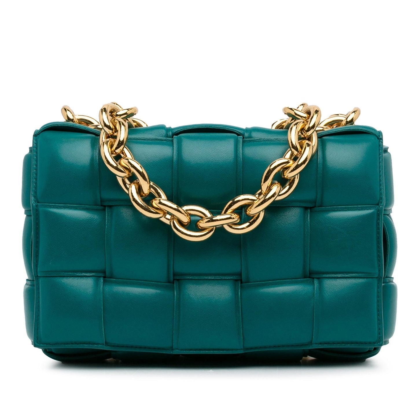 Luxury Bottega Veneta Intrecciato Padded Chain Cassette Satchel (SHG-9kIfzC)