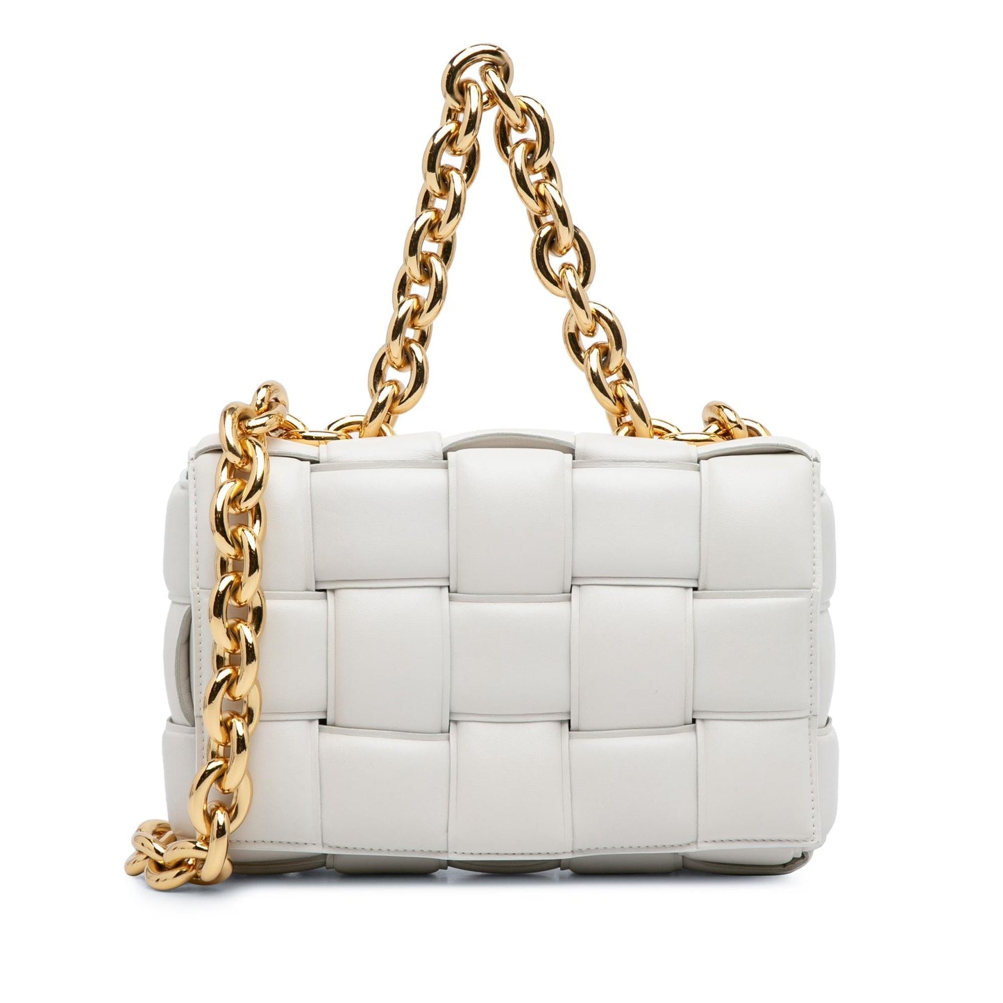 Luxury Bottega Veneta Intrecciato Padded Chain Cassette (SHG-RRpNus)