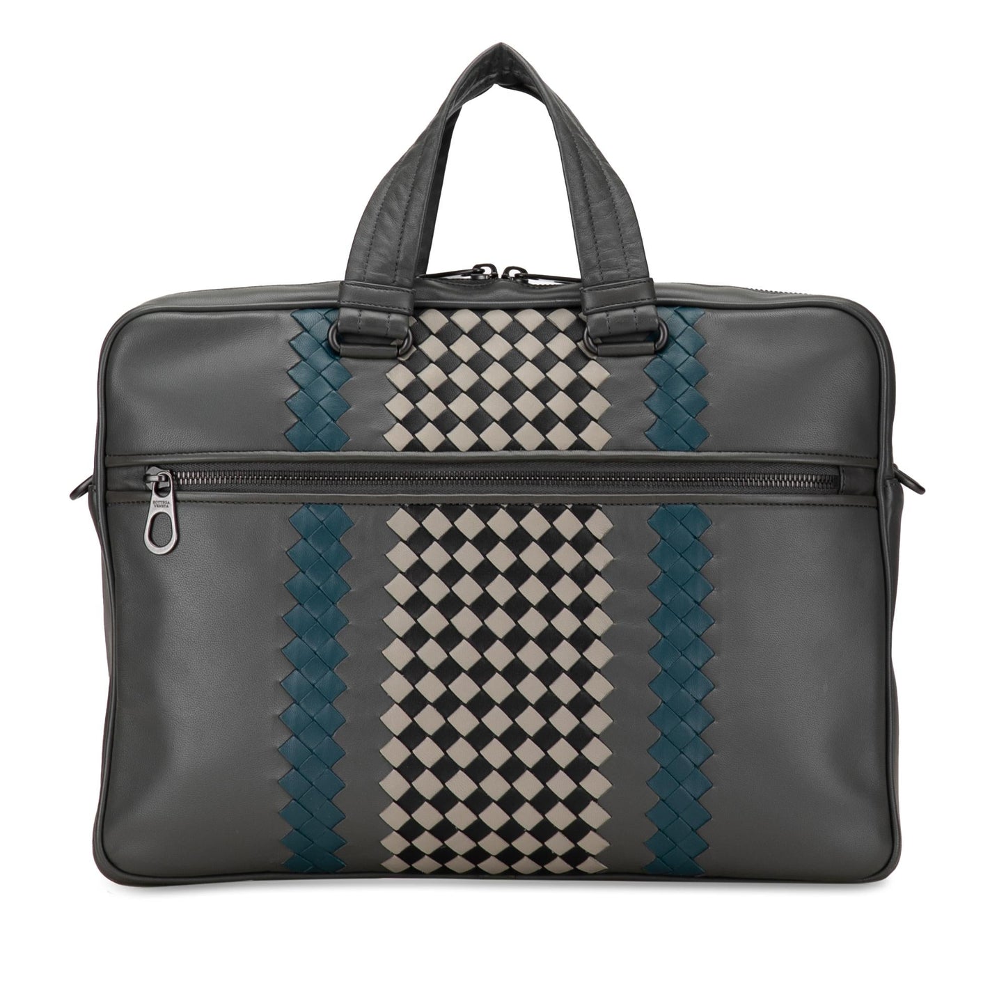 Luxury Bottega Veneta Intrecciato-Trimmed Leather Briefcase (SHG-XfagZD)