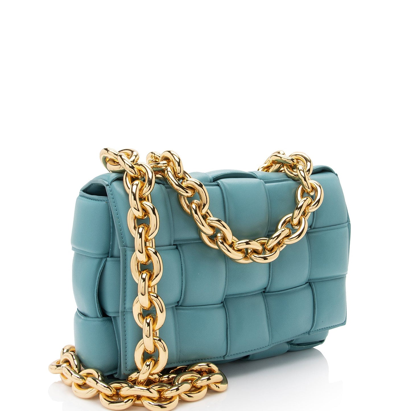 Luxury Bottega Veneta Lambskin Cassette Chain Maxi Shoulder Bag (SHF-0QZNRJ)