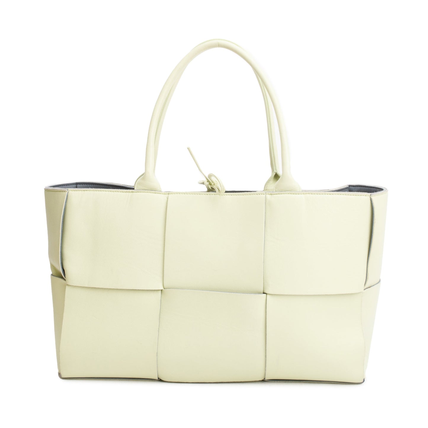 Bottega Veneta Light Green Maxi Intrecciato Leather Medium Arco Tote