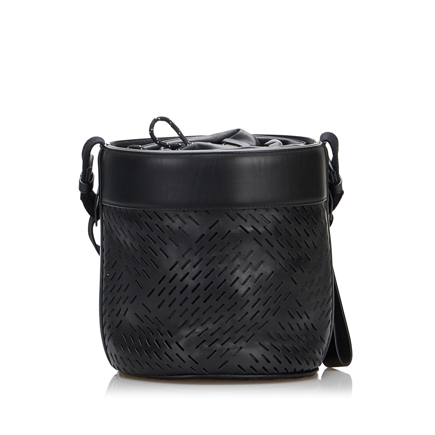 Luxury Bottega Veneta Perforated Leather Paper Bucket Bag (SHG-Vjn6CF)