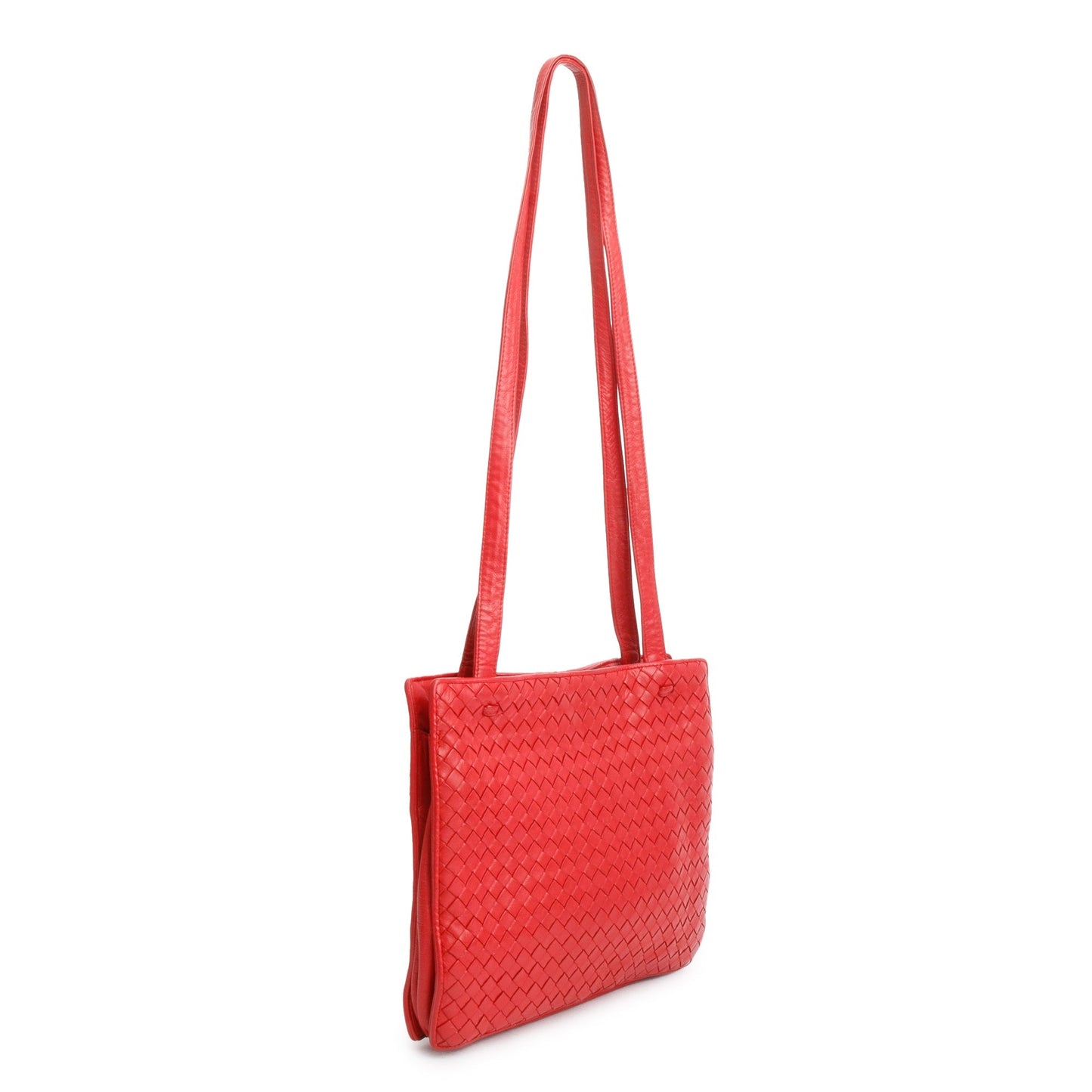 Bottega Veneta Red Intreciatto Tote