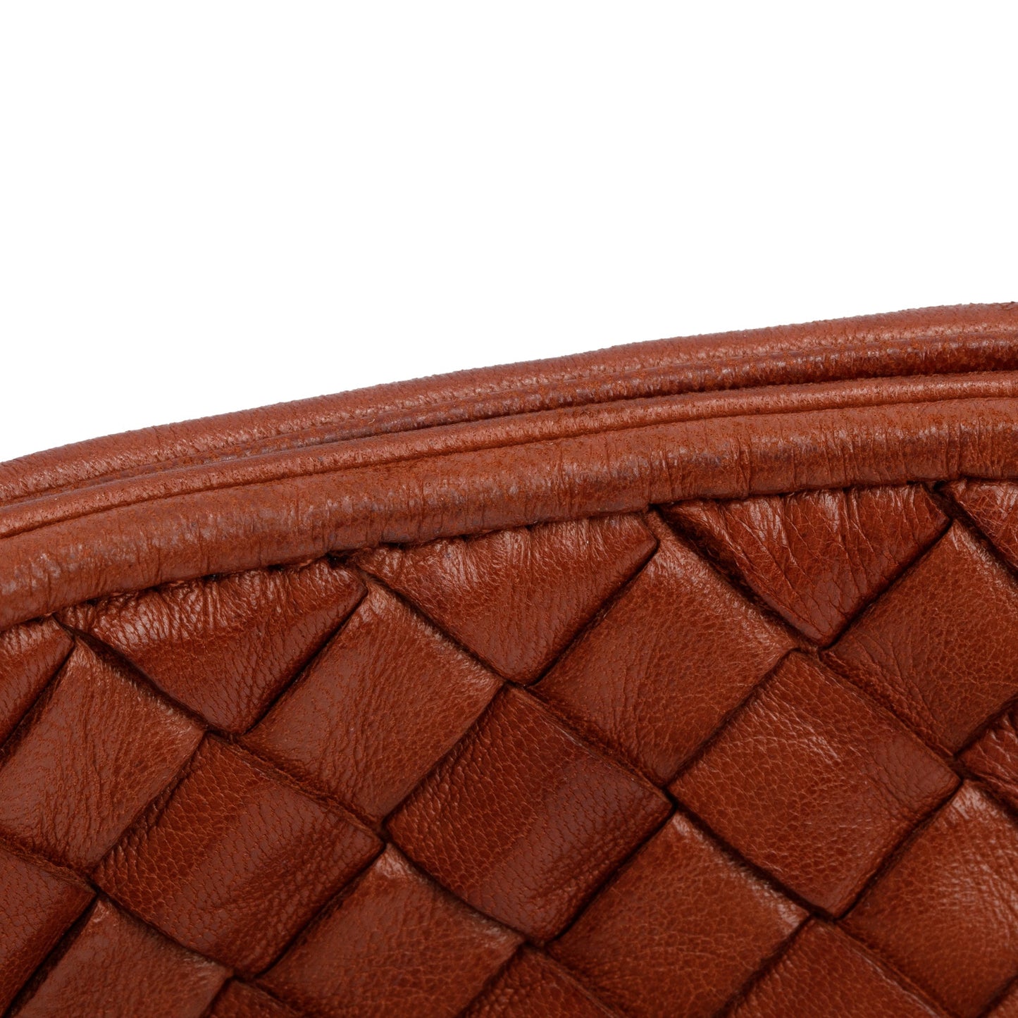 Bottega Veneta Vintage Brown Intrecciato Leather Drawstring Shoulder Bag