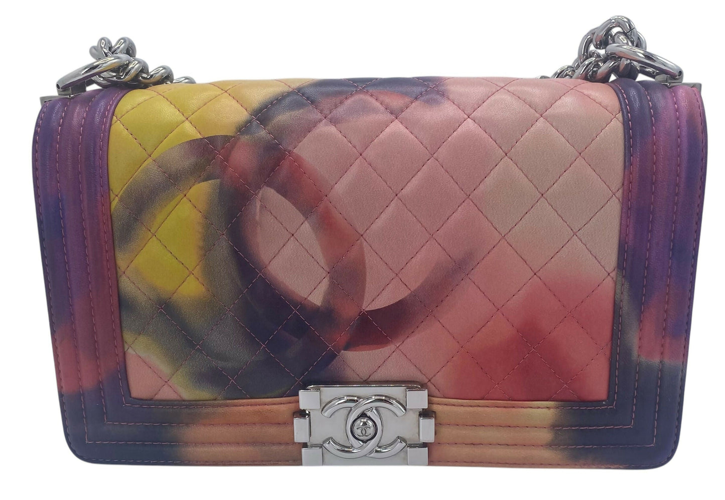 Chanel 15P Limited Edition Flower Power Medium Lambskin Boy Flap Bag