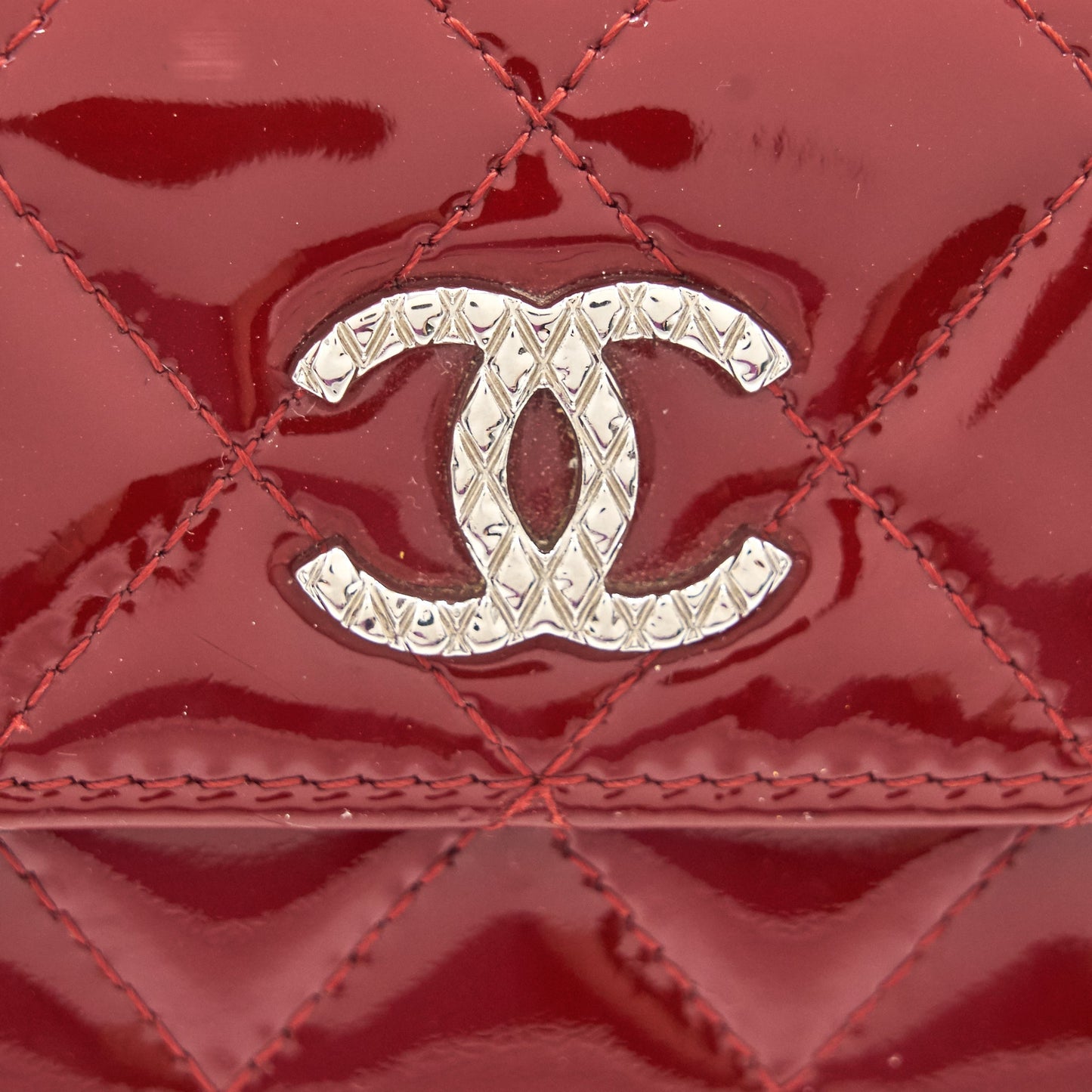 Chanel Patent small Wallet Rouge