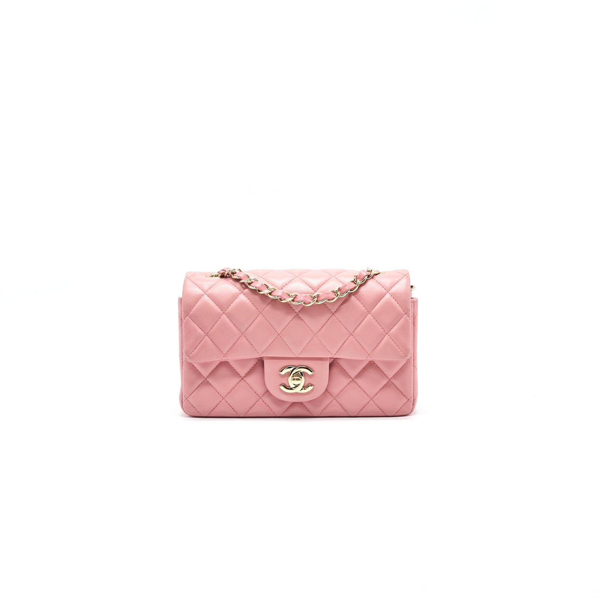 Chanel Mini Rectangular Light Pink LGHW Handbag