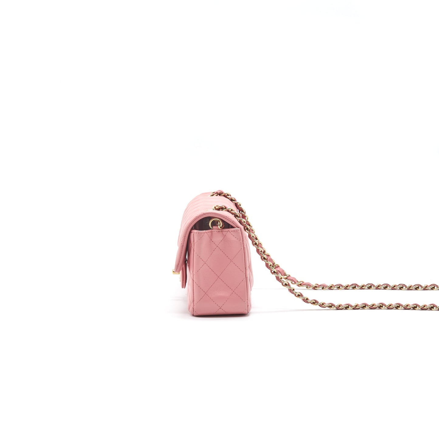 Chanel Mini Rectangular Light Pink LGHW Handbag