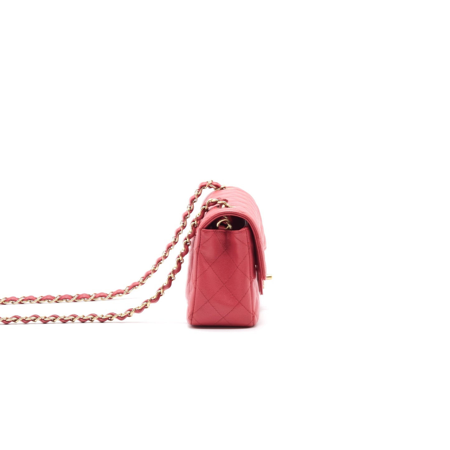 Chanel mini rectangular cavier 17c Coral Pink LGHW Handbag