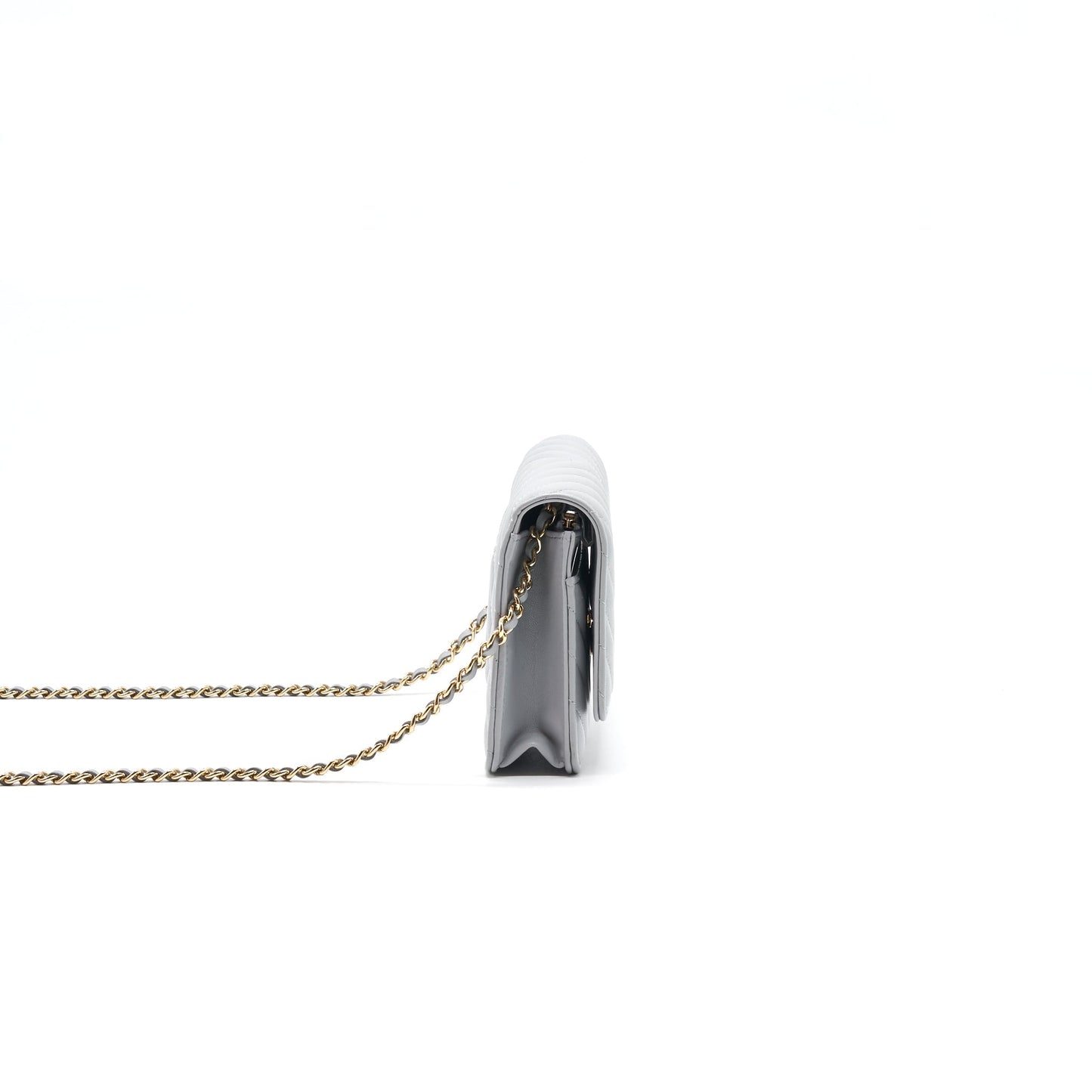 Chanel Wallet On Chain 20c Light Grey LGHW Crossbody