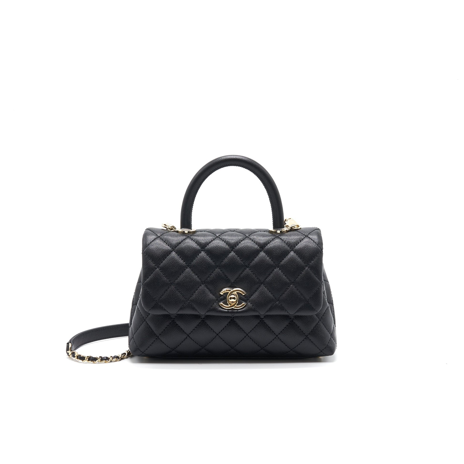 Chanel Cocohandle Mini Black LGHW Handbag