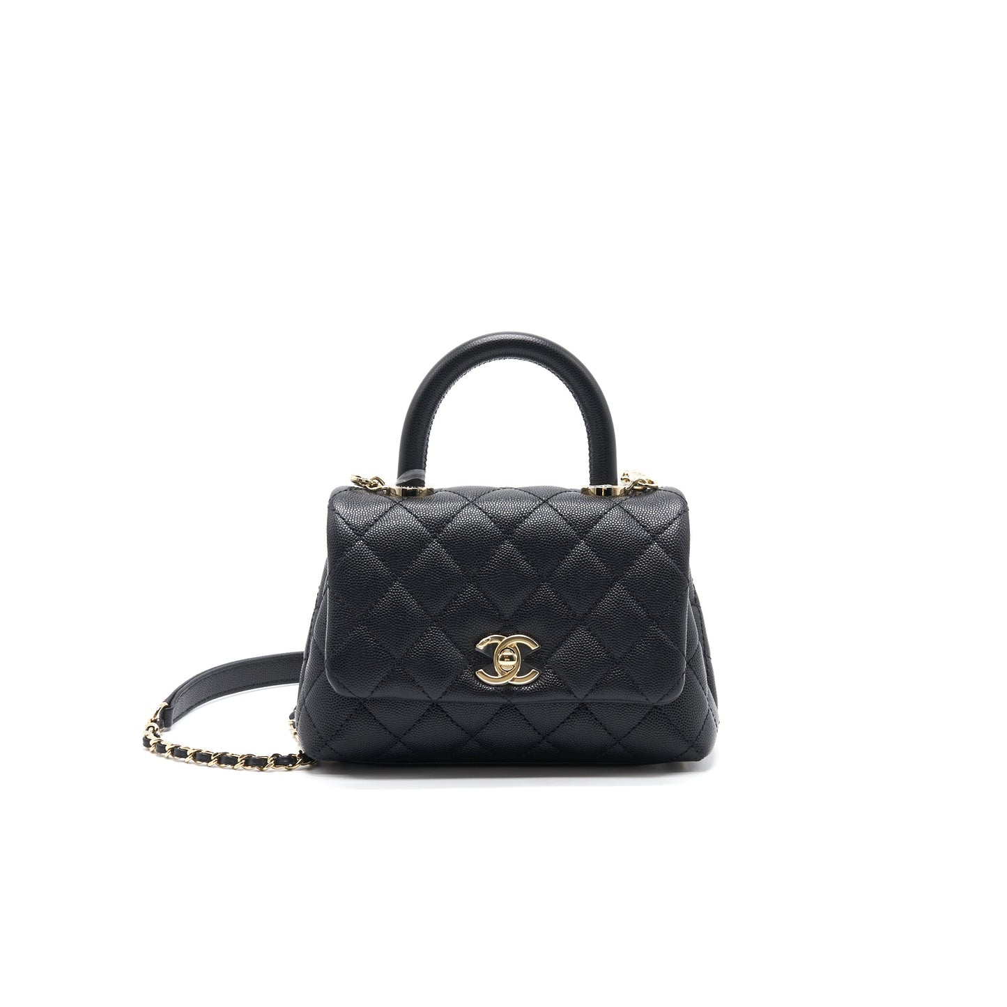 Chanel Coco Handle Extra Mini Black LGHW Handbag