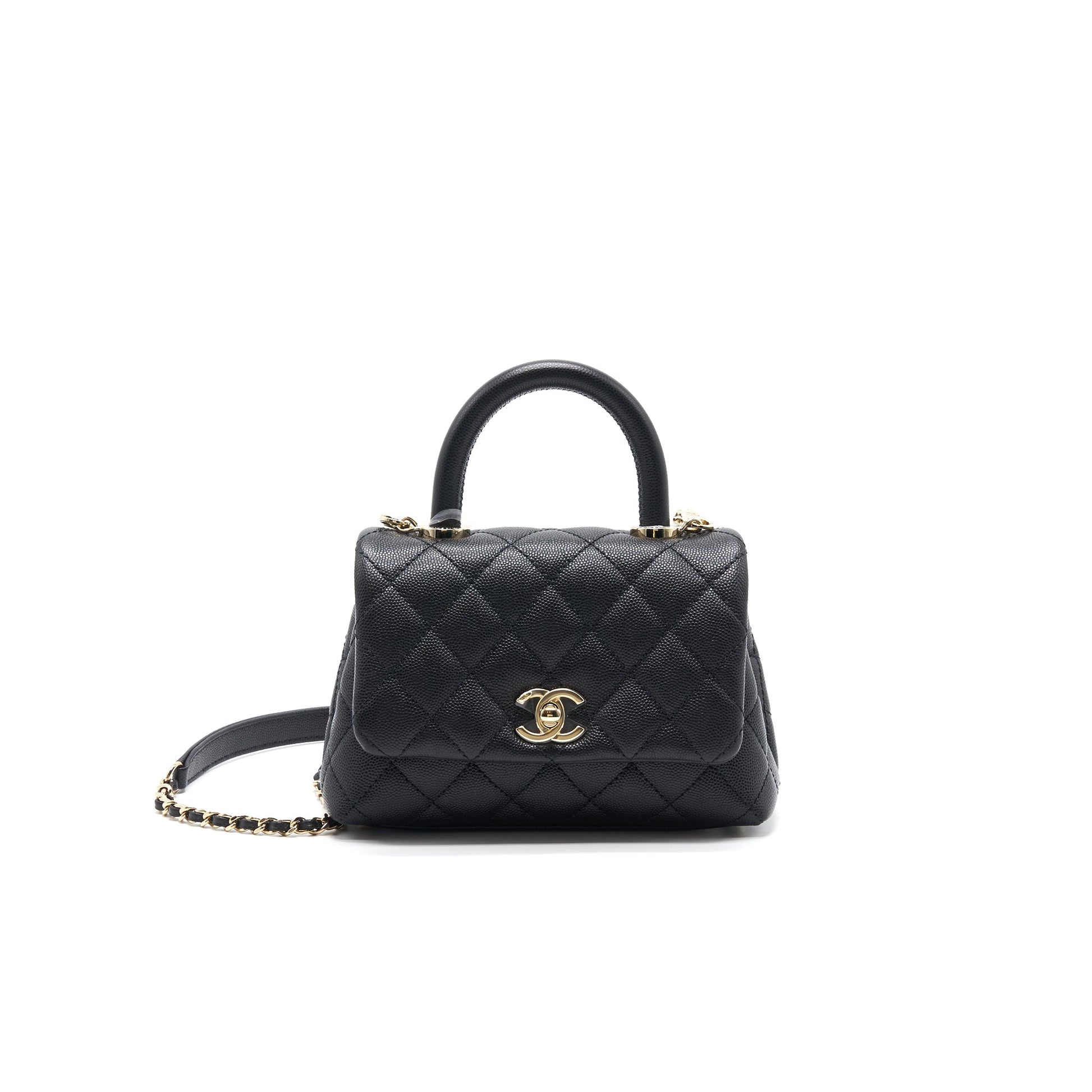 Chanel Coco Handle Extra Mini Black LGHW Handbag